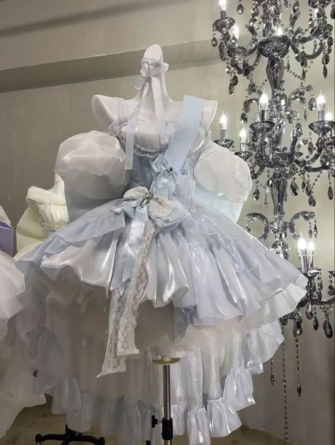 Cloud Dress Aesthetic, Debut Makeup, Aesthetic Korean Outfits, Wedding Dress Aesthetic, Debut Gowns, Butterfly Clothes, Prom Inspiration, Angel Outfit, Lolita Outfits