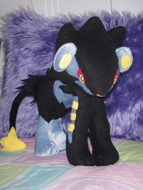 Luxray Plush by Julika-Nagara Luxray Plush, Mewtwo Plush, Cyndaquil Plush, Giant Pokemon Plush, Life Size Pokemon Plush, Dinosaur Stuffed Animal, Pokemon, Deviantart, Toys