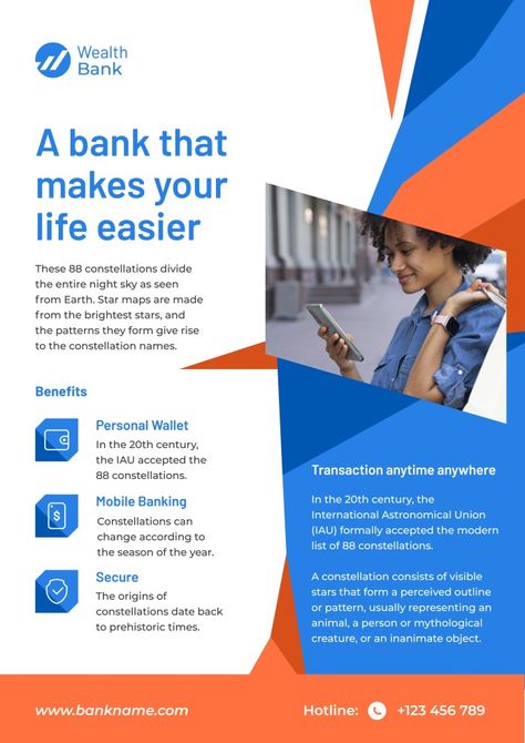 Professional Wealth Bank Poster Bank Brochure Design, Bank Flyer Design, Bank Poster Design, Bank Brochure, Career Promotion, Finance Poster, Bank Poster, Poster Design Ideas, Banks Logo