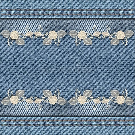 Denim Background, Borders And Frames, Digital Print Fabric, Decoupage Paper, Floral Background, Vector Background, Paper Background, Vintage Paper, Pattern Wallpaper