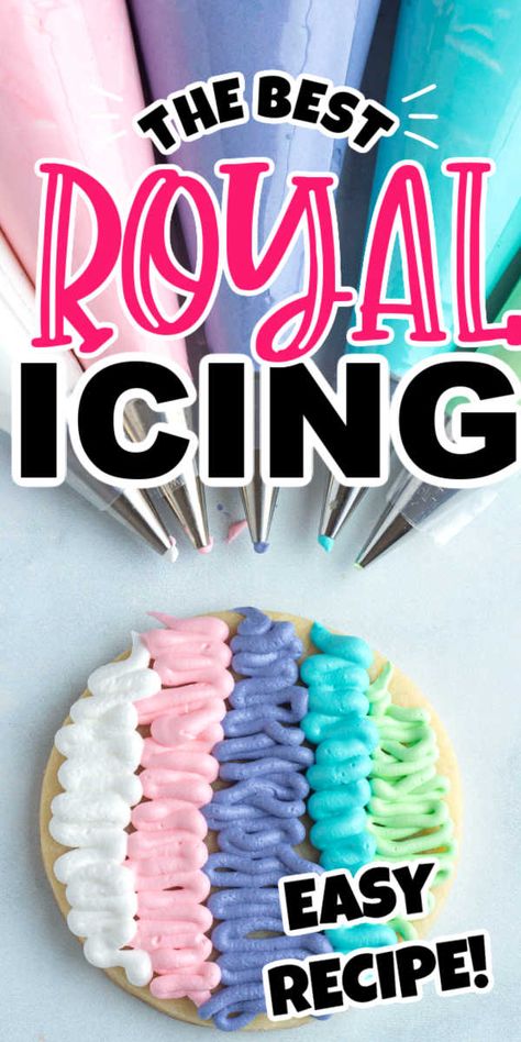 Royal Icing With Gelatin, Good Royal Icing Recipe, Best Royal Icing Cookies Recipe, Royal I Ing Recipe, Best Sugar Cookie Recipe For Decorating Royal Icing, Royle Icing Recipe, Delicious Royal Icing Recipe, Soft Royal Icing For Cookies, Writing Icing Recipe For Cakes