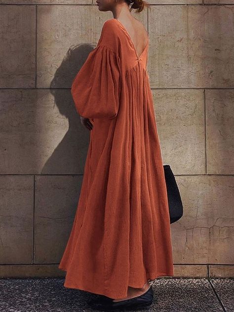 Sukienki Maksi, Trendy Maxi Dresses, Orange Fits, A Line Maxi Dress, Dress Royal, Grey Maxi Dress, Wallpaper Y2k, School Aesthetic, Maxi Robes