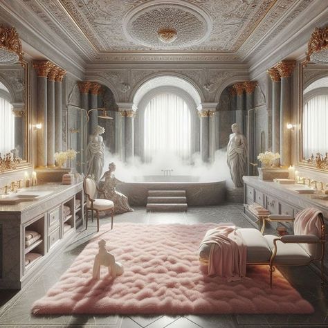 80s Interior Design, Royal Bathroom, Home Spa Room, Pink Bedroom Design, Floor Bloxburg, Luxury Room Bedroom, Diy House Plans, House Floor Design, Layout Bloxburg