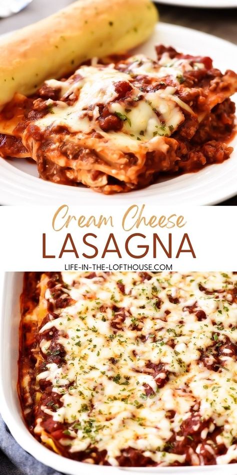 Lasagne With Cream Cheese, Cream Cheese Lasagna Recipe, Lasagna Recipe With Cottage Cheese Beef, Lasagna Recipe With Ricotta And Cream Cheese, Lasagna Recipe Cream Cheese, Lasagna Recipe With Cream Cheese, Lasagna With Cream Cheese, Easy Homemade Tomato Sauce, Cream Cheese Lasagna