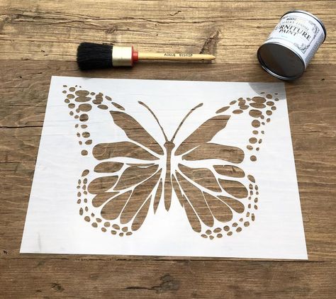 Butterfly Insect Stencil re-usable for walls furniture and | Etsy Winged Stencil, Wall Stencils Diy, Stencil Patterns Templates, Butterfly Stencil, Wall Stencil Patterns, Adhesive Stencils, Stencil Painting On Walls, Butterfly Template, Stencils Printables