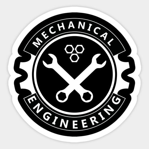 Mechanical Engineering Design Art, Mechanical Engineering Stickers, Mechanical Engineering Graduation Cap, Logo Design Engineering, Computer Engineering Logo, Mechanical Engineering Logo Design, Mechanical Engineering Aesthetic, Funny Logo Design, Engineering Stickers