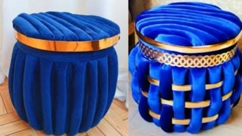 Making Poufs Ottomans, Diy Ottoman Storage, Bucket Stool, Bucket Diy, Diy Storage Ottoman, Diy Joy, Upcycle Furniture, Diy Stool, Diy Rope Basket