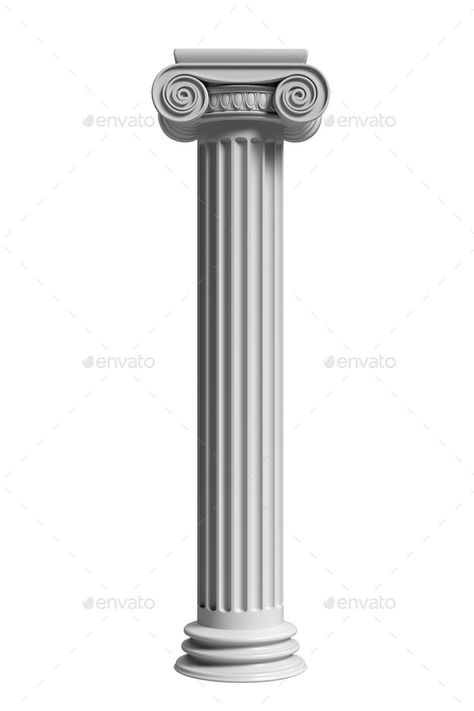 Greek Collums, Greek Pillars Drawing, Greek Columns Aesthetic, Greek Pillars Aesthetic, Pillar Drawings, Greek Pillar Tattoo, Ancient Greek Pillars, Pillar Illustration, Ionic Pillar