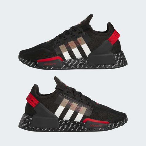 Adidas Nmd R1 V2, Nmd R1 V2, Ways To Lace Shoes, Lace Shoes, Adidas Nmd R1, Japanese Characters, Nmd R1, Mens Lifestyle, Adidas Nmd