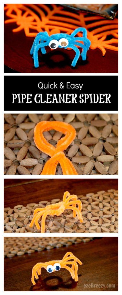 Holiday Crafts Preschool, Pipe Cleaner Spider, Spider Craft, Spider Crafts, Arts And Crafts For Teens, Halloween Crafts For Toddlers, Halloween Arts And Crafts, Classroom Art Projects, Craft Easy