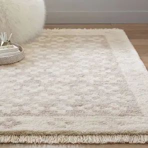 Sestina Handmade Flatweave Wool/Cotton Ivory Area Rug Joss & Main Rug Size: Rectangle 8' x 10' | Google Shopping Nursery Rugs Neutral, Girls Bedroom Rug, Beige Pottery, Girls Room Rugs, Wool Shag Rug, Girls Rugs, Playroom Rug, Study Area, Clearance Rugs