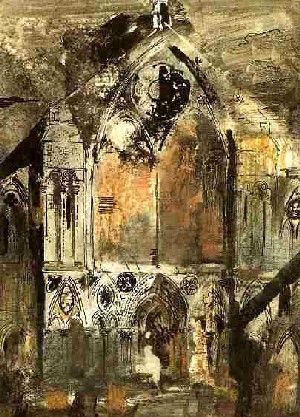 John Piper Art, Decaying Buildings Art, Structures Art, John Piper Artist, Architecture Texture, Drawing Architecture, John Piper, Work Art, Art Theme