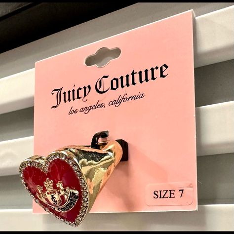 Juicy Couture Jewelry | Juicy Couture Heart Ring | Color: Gold/Pink | Size: Os Crazy Accessories, Juicy Couture Clothes, Pink Juicy Couture, Juicy Couture Jewelry, Dope Jewelry, Girly Accessories, Cultural Diversity, Funky Jewelry, Jewelry Lookbook