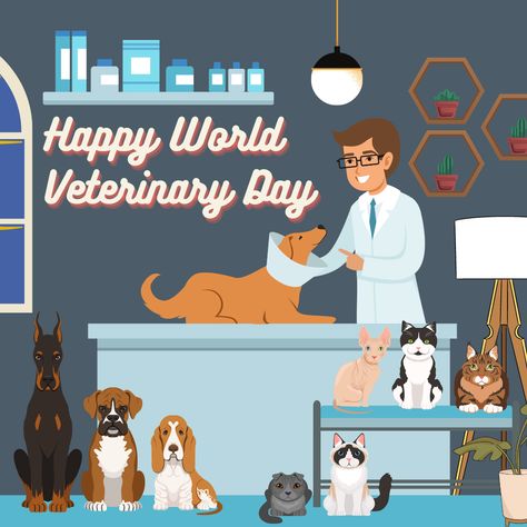 World Veterinary Day, Kindness To Animals, Veterinary Day, Helping Animals, General Ideas, Pet Clinic, Last Saturday, Animal Nutrition, Veterinary Clinic