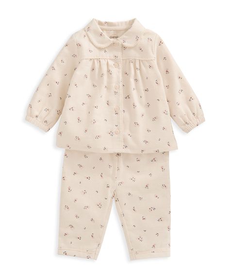 Get your little one all snuggled up for bedtime with our nightwear range. Our perfectly printed pyjama sets are crafted from soft 100% cotton and finished with comfy features that won't get in the way of naptime. Ditsy cherries print brushed cotton pyjamas. Top with peplum shape, elasticated cuffs and picot trim detail on neck and cuffs. Bottoms with gathered cuffs, picot trim detail and elasticated waist.Composition:100% cottonWashcare:40 degree wash. Do not bleach. Cool tumble dry. Cool iron. Do not dry clean. Wash dark colours separately. Iron on reverse.Keep Away From Fire Brushed cotton Elasticated waist and cuffs Picot trim detail Clothing & Accessories > Clothing > Baby & Toddler Clothing > Baby & Toddler Sleepwear Baby Trends, Baby Pyjamas, Top With Peplum, City Break Outfit, Papa Baby, Dress Book, Pyjama Sets, Dark Colours