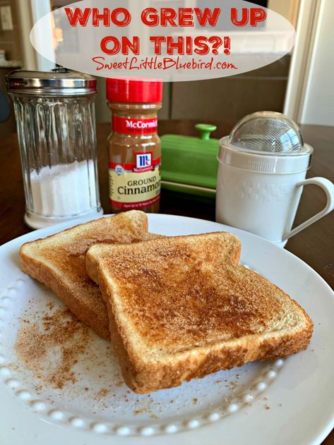 CINNAMON SUGAR TOAST (QUICK & EASY) - Sweet Little Bluebird Cinnamon Toast Recipe, Cinnamon Sugar Bread, Cinnamon Sugar Toast, Brunch Foods, Yummy Bites, Sugar Bread, Breakfast Board, Easy Budget, Cinnamon Butter