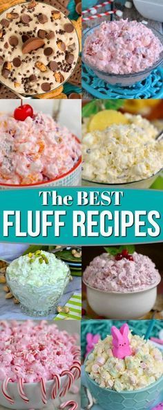 The BEST Fluff recipes for all occasions Pina Colada Fluff, Peanut Butter Fluff, Fluff Recipes, Recipes For Desserts, Fluff Salad Recipes, Mom On Timeout, Dessert Oreo, Fluff Recipe, Fluff Desserts