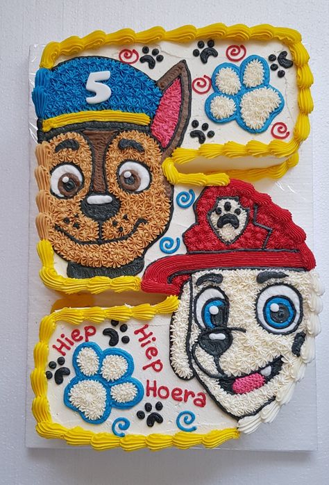 Marshall Paw Patrol Cupcakes, Number 2 Paw Patrol Cake, Paw Patrol Number 4 Cake, Chase And Marshall Cake, Paw Patrol Cake 5th Birthday, Number 4 Paw Patrol Cake, Paw Patrol Birthday Sheet Cake, Paw Patrol Breakfast, Small Paw Patrol Cake