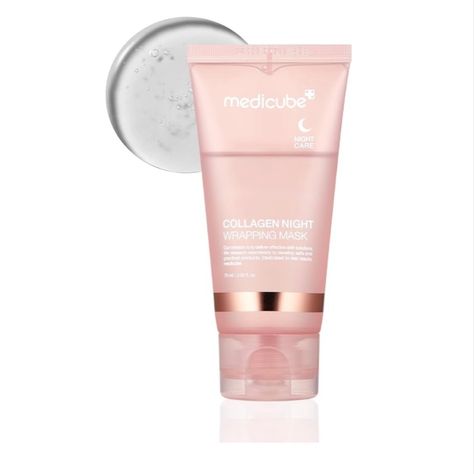 Medicube Collagen Overnight Wrapping Peel Off Facial Mask Pack - Elasticity & Hydration Care, Reduces Sagging & Dullness - Hydrolyzed Collagen For Glowing Skin - Korean Skin Care, 2.53 fl.oz Medicube Collagen, Must Have Skin Care, Skin Korean, Mask Pack, Korean Skin Care, Korean Skin, Hydrolyzed Collagen, For Glowing Skin, Facial Mask