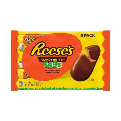 REESE'S, Milk Chocolate Peanut Butter Eggs Candy, Easter, 1.2 oz, Packs (6 Count) - Walmart.com Peanut Butter Eggs Easter, Reeses Eggs, Chocolate Peanut Butter Eggs, Reese Eggs, Reese Peanut Butter Eggs, Reeses Candy, Peanut Butter Easter Eggs, Candy Easter Basket, Peanut Butter Eggs