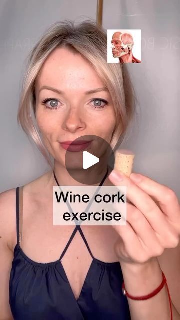 Yulia Diumea on Instagram: "🔥Nasolabials folds, marionette lines, jowls…all this caused by tension in this muscle!!! 👉Wine cork exercise! Chewing muscles release!!! Most important muscles in our face!!! 24/7 tensed.Any time try to relax it.  👉Repeat this easy movement  with cork every time when you remember and you chewing muscles will thank you!If you feel any pain, please don’t do left and right movements!  👉Not medical advice! ⬇️ 🔥Next week I will launch a course against Nasolabial folds and marionette lines!!! And there will be a huge module for Chewing muscles!!!  👉Stay tuned!!!!! ❤ I appreciate any you feedback and comments! ❤️You encourage me to create more content!   #corkexercise #TMJ #chewingmuscles #faceexercises #faceposture #facetaping #faceexpert #selfcare #beautysecret Facial Tape For Wrinkles, Jowl Exercises, Jaw Exercises, Wrinkles Remedies Face, Mouth Wrinkles, Marionette Lines, Natural Face Lift, Face Yoga Exercises, Face Yoga Facial Exercises