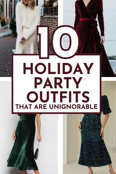 The Christmas season brings a flurry of gatherings, parties, and festive events. It’s such a fun time to wear outfits that sparkle with holiday spirit. Choosing the right outfit is key to feeling confident and stylish. Here are ten outfit ideas that will help you turn heads at your next Christmas party while embracing the holiday season’s joyous and chic vibes. Fancy Christmas Party Outfit, Company Christmas Party Outfit, Party Outfit Formal, Fancy Christmas Party, Christmas Party Attire, Christmas Party Outfit Ideas, Christmas Dinner Outfit, Holiday Party Outfit Work, Christmas Party Outfit Work