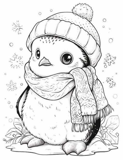 Penguin Coloring Page, Winter Penguin, Our Mindful Life, Penguin Coloring Pages, Penguin Coloring, Family Coloring Pages, Penguin Drawing, Penguin Art, Coloring Art