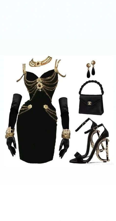 Great Gatsby Party Outfit Women, Black Luxury Dress, Gatsby Party Outfit Women, Rich Outfits Classy, Great Gatsby Outfit, Luxurious Outfits, Rich Girl Outfits, Rich Outfits, Black Party Dress