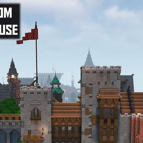 Minecraft Gatehouse, Minecraft Medieval Buildings, Build Minecraft, Medieval Buildings, Minecraft Medieval, Minecraft Inspiration, Minecraft City, Minecraft Architecture, Minecraft Builds