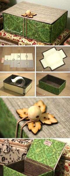 Diy Jewellery Box Cardboard, Cardboard Tutorial, Jewerly Box Diy, Jewerly Boxes, Jewelry Box Diy, Cardboard Jewelry Boxes, Trendy Sewing, Easy Diy Jewelry, Handmade Box