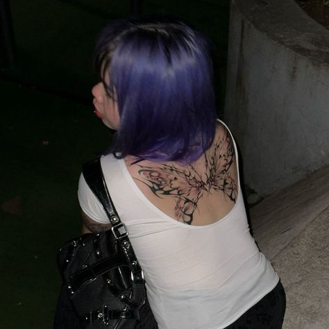 cybersigilism back tattoo | fairy wings tattoo Cybersigilism Wings, Fairy Wings Back Tattoo, Fairy Wings Tattoo, Fairy Wing Tattoos, Cybersigilism Tattoo, Tattoo Fairy, Back Tats, Wing Tattoo, Wings Tattoo