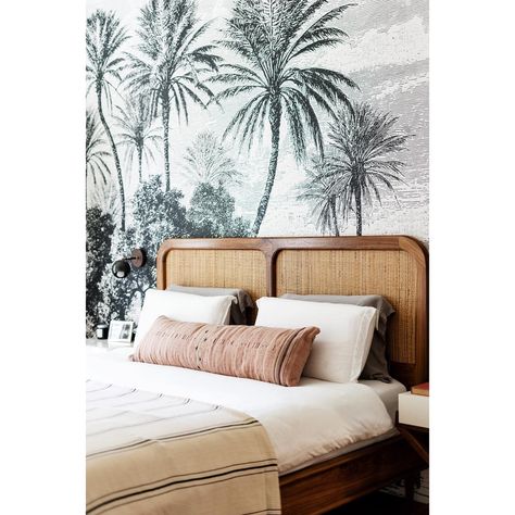 Master bedroom before & after. ✨ For the master bedroom and bathroom I adopted a colonial style - with tropical themed wallpaper, rattan… | Instagram Rattan Bed, Bali Fashion, Tropical Style, Colonial Style, Coastal Living, The Master, Teak Wood, The Amazing, Outdoor Space