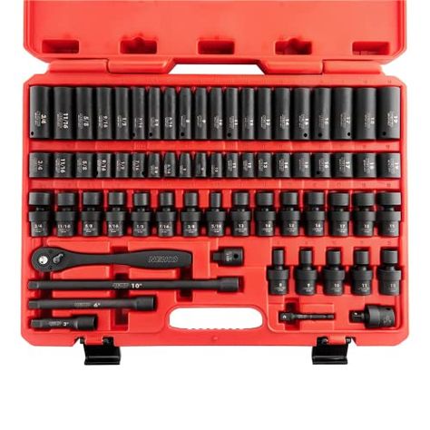 House Storage, Automotive Shops, Deep Impact, Hand Tool Sets, Impact Wrench, Nuts And Bolts, Blow Molding, Socket Set, Workshop Equipment