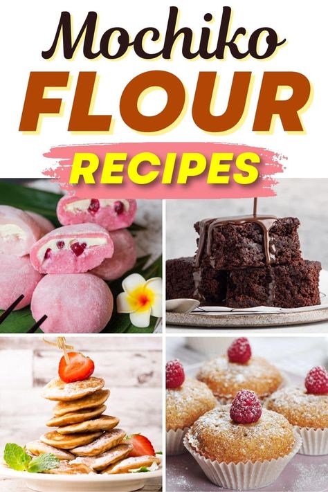 You'll flip for these tasty mochiko flour recipes! From butter mochi to brownies to pancakes, mochiko flour will be your new go-to ingredient. Mochiko Pancakes Recipe, Recipes Using Mochiko Flour, Mochiko Recipes Desserts, Mochi Flour Recipes, Mochi Pancakes, Mochiko Flour Recipes, Mochi Recipes, Mochi Muffin Recipe, Mochi Brownie Recipe