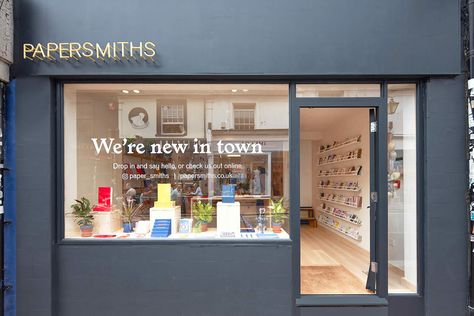 Papersmiths Brighton Stationery Design Shop by Sidonie Warren and Kyle Clarke Window Signage, Window Display Retail, Shop Signage, Store Window Display, Shop Doors, Stationary Shop, New Brighton, Store Window, Stationery Store