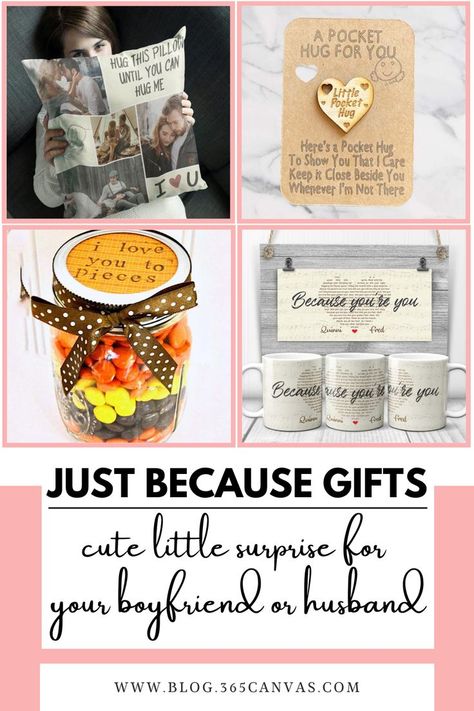 Looking for cute just because gifts for him when it's not any special occasion? Check out our list of super-cute random gifts for boyfriends, husbands, etc. #justbecausegifts #justbecausegiftsforhim #boyfriend #husband #romantic #little #cute #small Small Boyfriend Gifts, Just Because Gifts For Him, Small Gifts For Boyfriend, Surprises For Your Boyfriend, Surprise Your Boyfriend, Gifts For Boyfriends, Hug Gifts, Surprises For Husband, Love You To Pieces