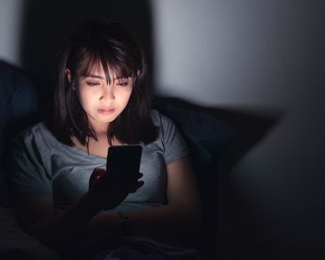 What Happens To Your Brain When You Check Your Phone In The Middle Of The Night People Talking On The Phone, Person On Phone, Stages Of Sleep, Talking On The Phone, Wide Awake, Middle Of The Night, Circadian Rhythm, On Phone, Lack Of Sleep