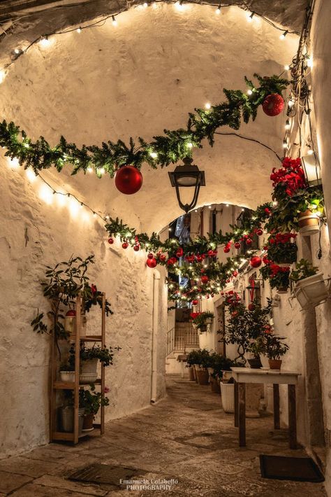 Locorotondo, Italy, Christmas time Locorotondo Italy, Christmas In Italy, Christmas Scenery, Travel To Italy, Italian Christmas, Christmas Around The World, Christmas Town, Have Inspiration, Christmas Feeling