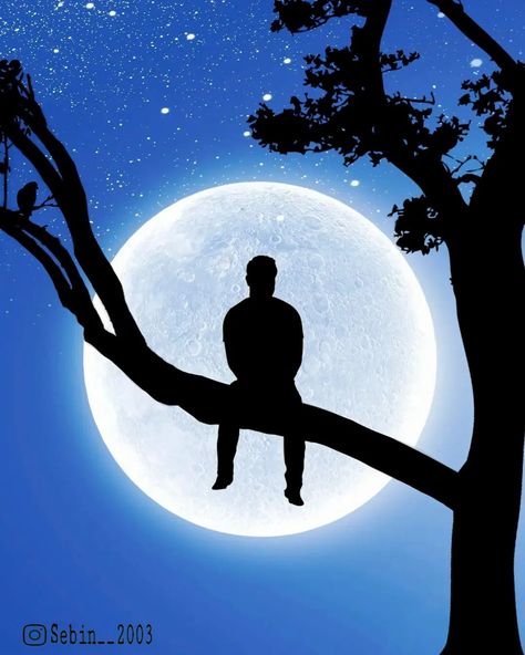 Alone Shadow Man in front of the Moon Dp Insta, Army Pic, Man Shadow, Shadow Boy, Hipster Haircuts, Poetry Background, Feel Photo, Wallpaper For Whatsapp, Bal Hanuman