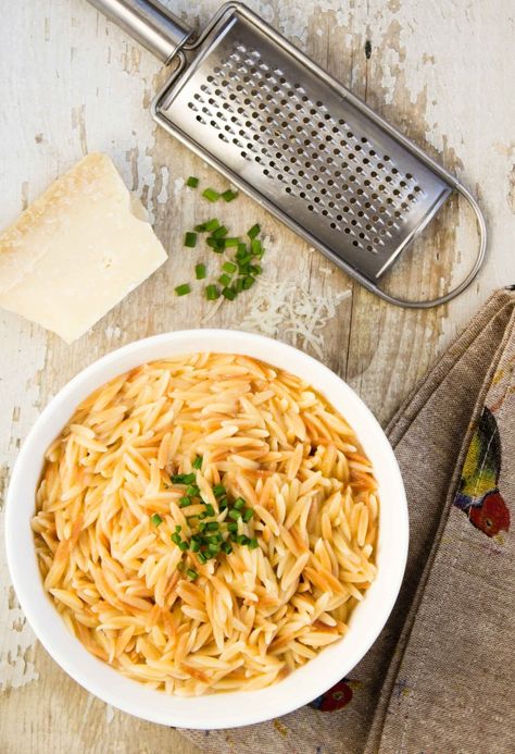 Butter Orzo, Parmesan Orzo, Orzo Recipes, Parmesan Recipes, Fine Cooking, Appetizer Salads, Salad Side Dishes, Vegetable Sides, Side Recipes