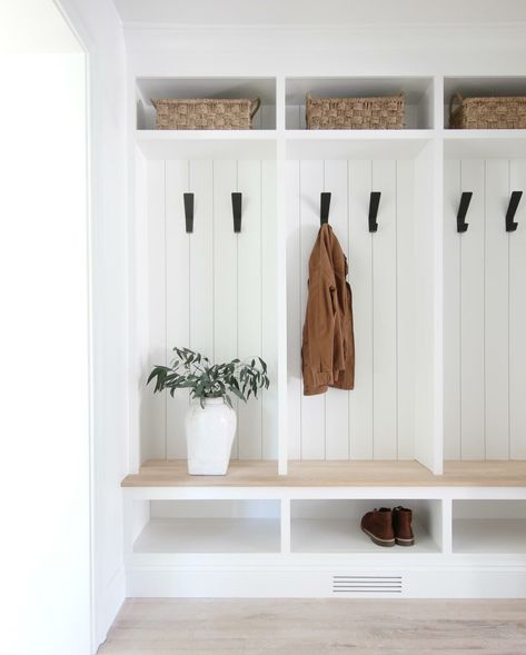 Plank And Pillow, Mudroom Remodel, Mudroom Makeover, Mudroom Lockers, Mudroom Entryway, Mudroom Decor, Mudroom Laundry Room, Mud Room Storage, Mudroom Design