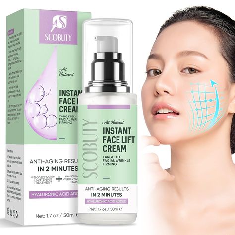 Save 50.0% on this face lifting cream, through 8/10 while supplies last! #faceliftingcream #skincare #amazondeal Sagging Skin Face, Face Lift Cream, Skin Tightening Cream, Oily Skin Care Routine, Instant Face Lift, Facial Wrinkles, Fine Lines And Wrinkles, Face Lifting, Perfect Skin Care Routine