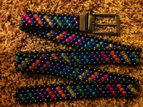 Belt With Buckle! by TylerJamesLogan - Kandi Photos on Kandi Patterns Kandi Belt Pattern, Kandi Belt, Kandi Star Belt Chain, Kandi Ladder Cuff, Multistitch Kandi Pattern, Scene Kandi, Craft Nights, Kandi Beads, Belt With Buckle