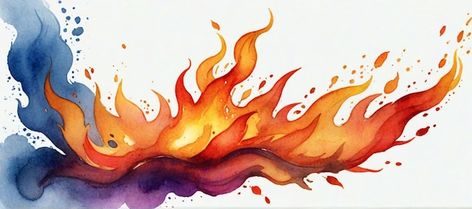 A watercolor painting of a fire with orange flames | Premium AI-generated image Beauty Background, Shape Art, Beauty Design, Background Banner, A Fire, Art Background, Texture Art, Background Patterns, Banner Design