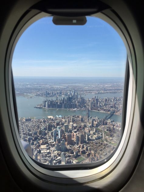 Plane Window View, Manhattan Photography, In Airplane, New York City Night, Airplane Window View, Plane Window, Airport Aesthetic, Airplane Window, Nyc Aesthetic