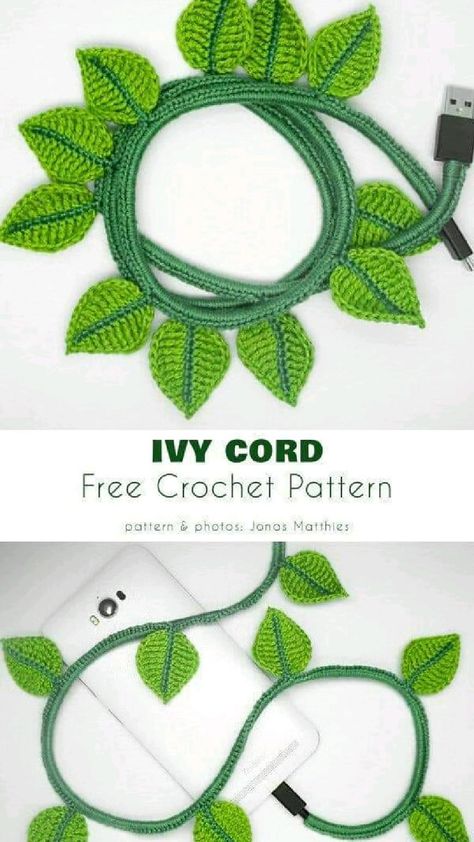 Crochet Charger Cord Vine, Crochet Phone Charger Cords, Confection Au Crochet, Crochet Plant, Pola Sulam, Fun Crochet Projects, Crochet Diy, 자수 디자인, Diy Crochet Projects