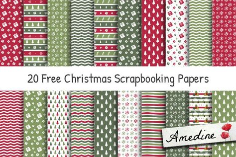 Christmas Scrapbook Paper Crafts Free Printable, Christmas Scrapbook Printables, Christmas Scrapbook Paper Printable, Free Scrapbook Paper Download, Free Christmas Paper Printables, Free Digital Christmas Paper, Free Christmas Patterns Printables, Free Christmas Digital Paper, Free Digital Paper Printable