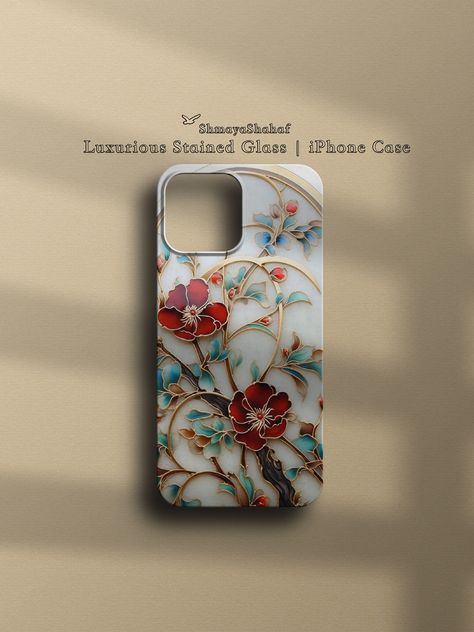 Stained Glass Phone Case, Iphone 13 Cases Aesthetic, Elegant Phone Cases, Iphone 12 Case Aesthetic, Iphone Phone Cases Aesthetic, Classy Phone Cases, Red White And Blue Flowers, Iphone Case Elegant, Best Phone Cases