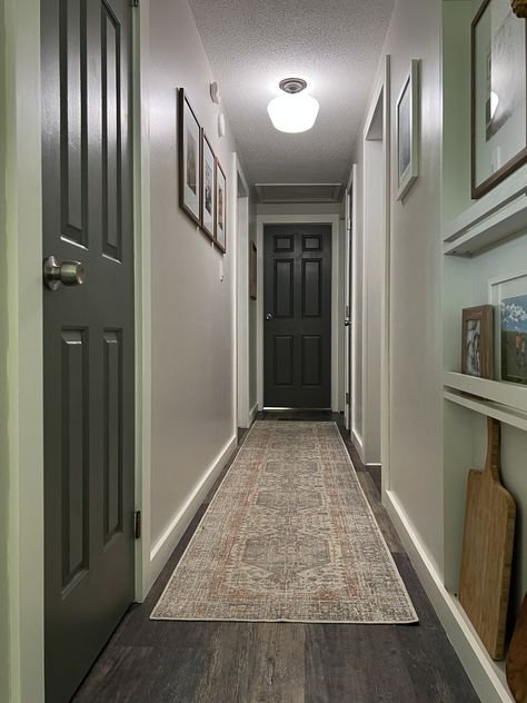 Raised Ranch Hallway Makeover - Just Call Me Homegirl Raised Ranch Hallway Ideas, Ranch Hallway Ideas, Raised Ranch, Hallway Makeover, Simply White, Interior Paint Colors, House Remodel, Hallway Ideas, Linen Closet