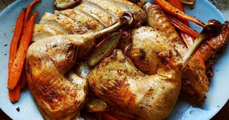 Breaking your turkey down into its primal cuts allows the meat to cook more evenly, and in half the time. Turkey Parts Recipe, Best Thanksgiving Turkey Recipe, Turkey Pieces, Roast Turkey Recipes, Mapo Tofu, Pork Buns, Roast Turkey, Whole Turkey, Turkey Recipes Thanksgiving